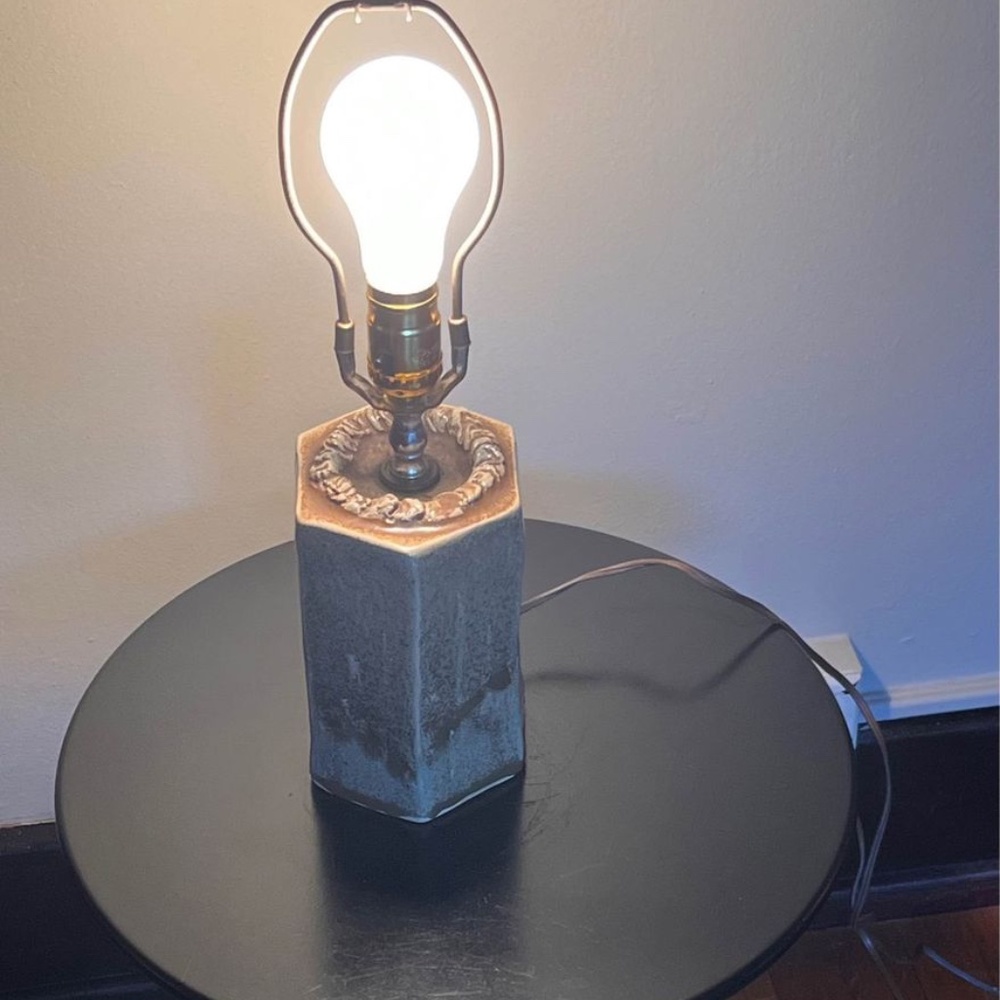 Mid Century Vintage Drip Glaze Lamp Base - Picture 7 of 10